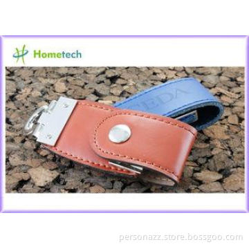 USB 2.0 Leather Memory Sticks USB Flash Drive U Disk 4GB /